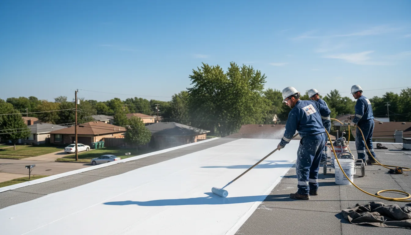 Commercial roof coating in Middletown, IL near me